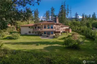 Gorgeous back view of the home