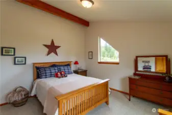 Large Upstairs Secondary Bedroom with Tons of Natural Light and a Walk In Closet