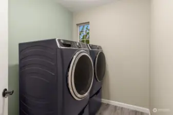 Washer and Dry, located upstairs, both stay with the home!