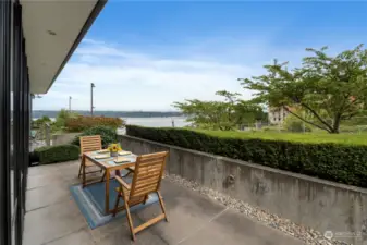 Enjoy outdoor leisure with this private, beautifully designed patio that connects to the kitchen. Perfect for entertaining guests or enjoying the breeze making outdoor dining a delightful experience.