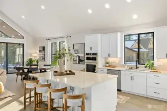 Kitchen with plenty of storage.