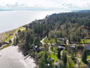 Looking south across Fay Bainbridge Park towards Seattle and West Seattle