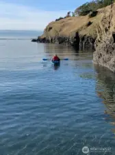 Easy fun from this private beach.