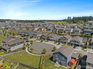 Aerial of neighborhood