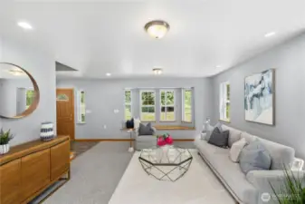 Plenty of wall space if needed for an entertainment unit or another TV