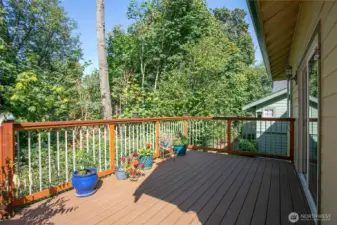 Adjacent greenbelt offers birdlife and privacy