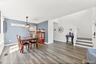 Open concept Living and Dining rooms.