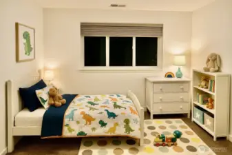 Fourth upstairs bedroom has been virtually staged.