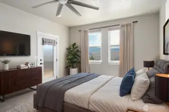 Virtually Staged Primary Bedroom