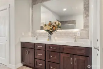 Double vanity in Primary bedroom