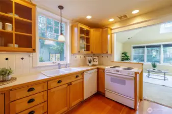 It's a joy to be connected with life going down in the family room nearby with the kitchen at the heart of this home.