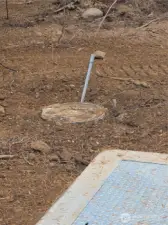 Connection to community drain field in place