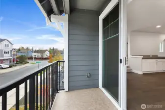 Dining and kitchen area balcony.