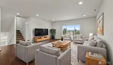 Spacious family room with view!