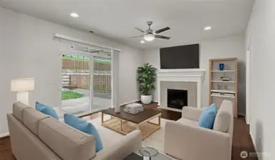 Great room with gas fireplace!