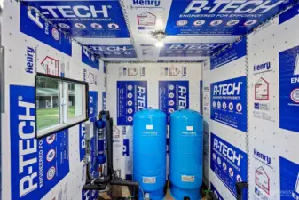 Newly insulated well house w/ new pump and tank valves