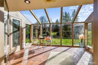 Sune room (designed with an air exchanger to distribute warm air throughout the home)