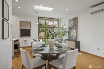 Easily transition from living to dining to the kitchen.