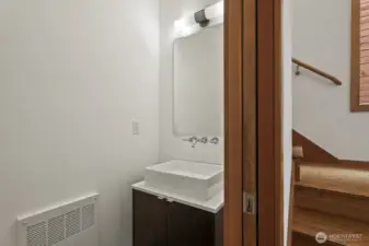 Half bath on the lower level.