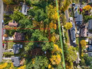 Lot abuts Bellingham's Railroad Trail