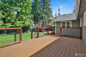 Amazing back deck with lots of privacy!