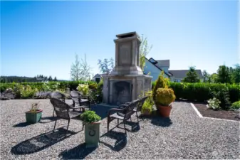 Custom Out Door Fireplace Sitting Area