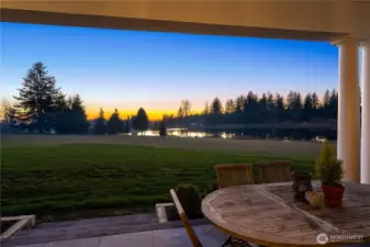 Sunset over Pond