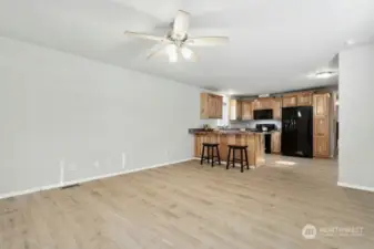 Ceiling Fan in Living Area.