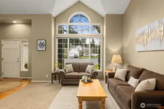 Living Room with Large Front Window to bring in lots of natural light.