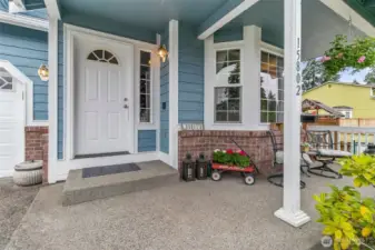 Covered Front Porch to Your Entry!