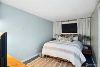One of three bedrooms on the lower level.