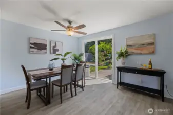 Eating space off kitchen