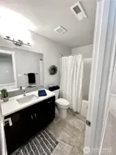 Upper floor full bath.