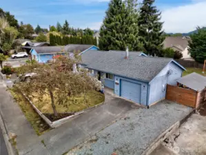 Single car garage and off street parking. Room for RV.