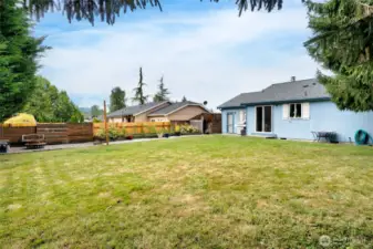 Looking from far corner of yard.