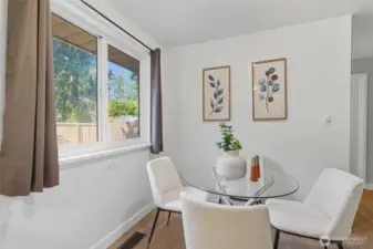 Dining space in eat in kitchen