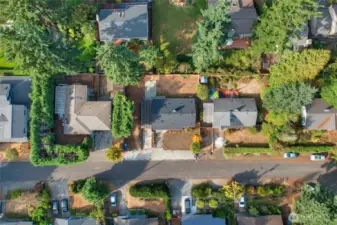 Aerial shot of the property