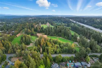 Nearby golf course