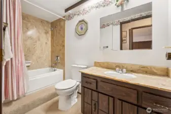 Main bathroom. Keep the classic 70's look, or create your own.