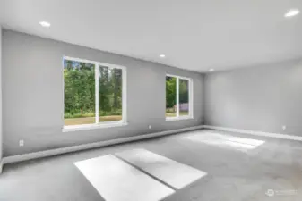 Daylight lower level - perfect tv/game room