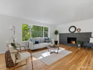 Wood fireplace. Windows updated 2001, per former MLS listing - buyer verify.