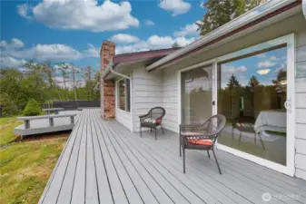 Step outside of your bedroom to the deck facing the secluded rolling property
