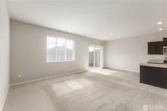 Family room & dining space.
