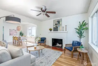 You will fall in love with these refinished oak floors! They are so beautiful!