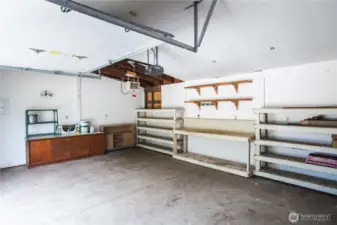 Inside detached garage