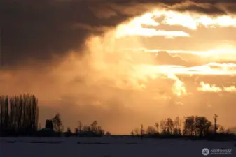 Landscape photo taken from a field near the house