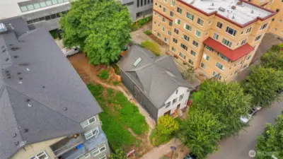 The lot next door - 413 Minor - is also for sale.  Combining the lots offers even more development options. Study available indicating 93 SEDU units without a basement or 97 units with a basement. Due diligence reports completed - environmental, soils, SDCI notes, and more
