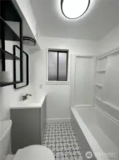 Unit 2 bathroom beautifully updated