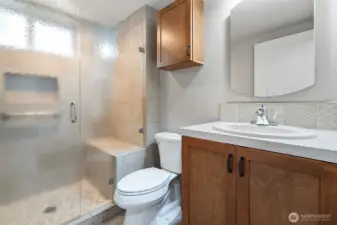 Lower level 3/4 bath