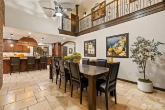 Premium Peruvian Travertine Floors continue the elegance & durability found throughout the home.